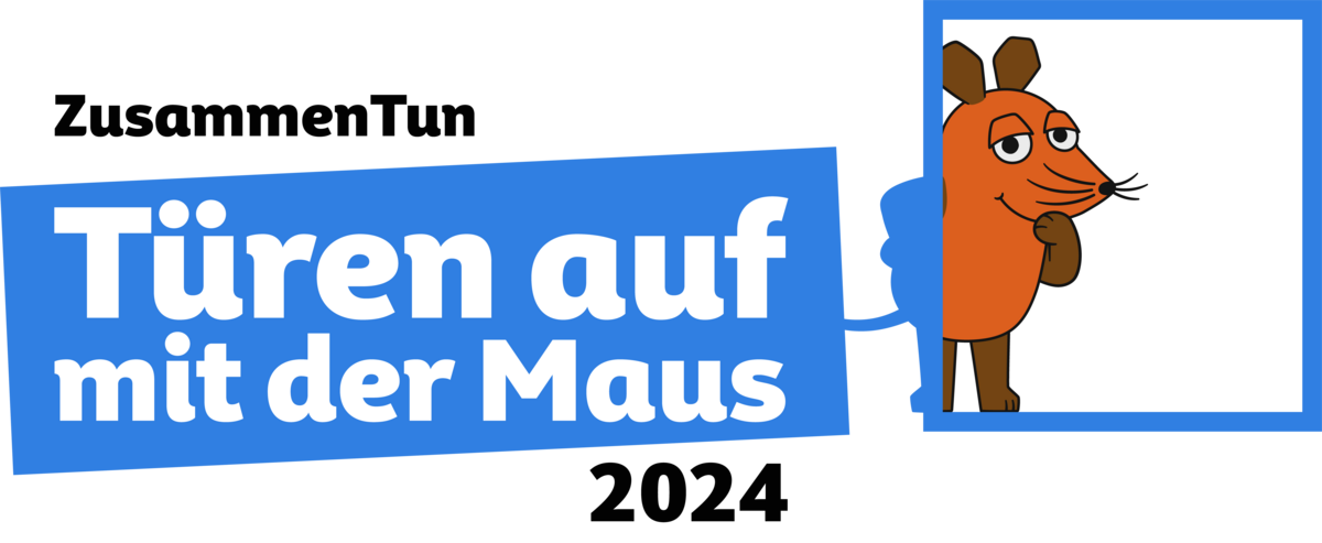 Das "Türen-auf-mit-der-Maus"-Logo 2024 Motto: Zusammen Tun